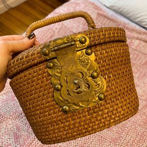 Vintage Unique Woven Basket Purse